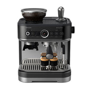 Angle | Philips Barista Brew three-quarter angled view showing the portafilter, control panel and steam wand