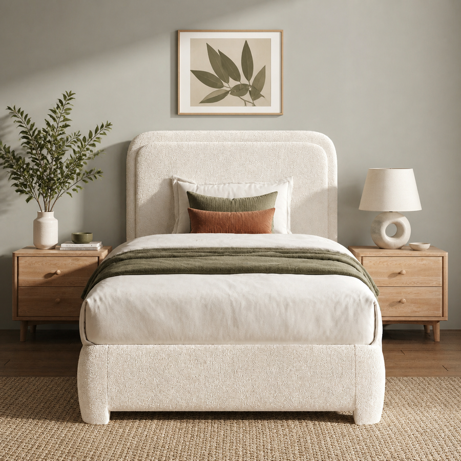 Grevane Vatersay Boucle Platform Bed