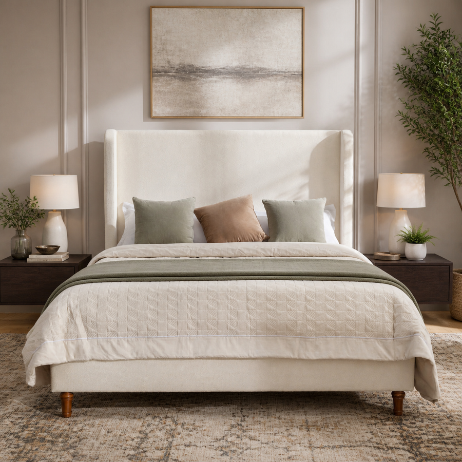 Grevane Soay Wingback Platform Bed