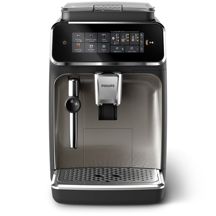 Angle | Philips 3300 Series three-quarter view showing the complete machine with control panel