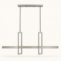 Front | clean studio front of the brushed nickel bar, canopy and two open loop risers