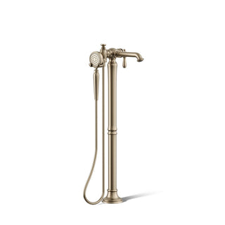 Artifacts Two Handle Floor Mounted Clawfoot Tub Faucet in Brushed Bronze