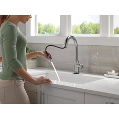 Trinsic VoiceIQ Touch Kitchen Faucet with Touchless Technology in Arctic Stainless | product photo