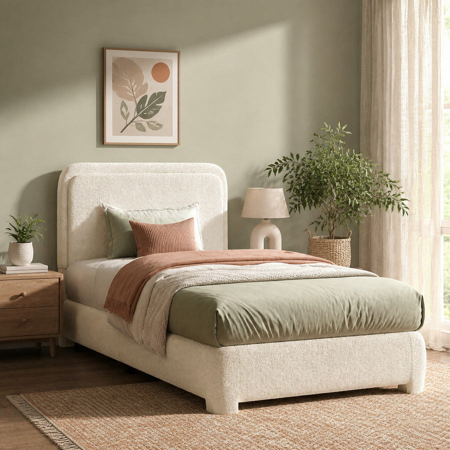 Grevane Vatersay Boucle Platform Bed