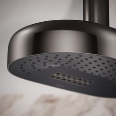 Statement Oblong 14 in. Two-Function 1.75 Gpm Rainhead With Katalyst Air-Induction Technology in Vibrant Titanium | detail photo