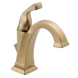 Dryden Single Hole Bathroom Faucet with Drain Assembly, Single Handle Bathroom Sink Faucet in Brilliance Champagne Bronze