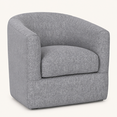 Studio | three-quarter studio view of the continuous curved back and foam seat