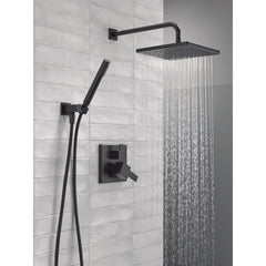 Modern Raincan Tub / Shower System in Matte Black | product photo