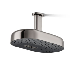 Statement Oblong 14 in. Two-Function 1.75 Gpm Rainhead With Katalyst Air-Induction Technology in Vibrant Titanium