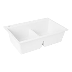 Algren 33" L Double Basin Undermount Kitchen Sink in Cloud White | product photo