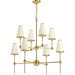 Parohn Eight-Light Chandelier in Polished Brass | product photo