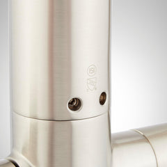 Berwyn Floor Mounted Tub Filler Faucet and Valve in Brushed Nickel | detail photo