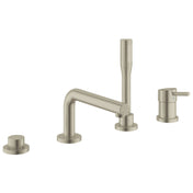 Concetto™ Single Handle Deck Mounted Roman Tub Faucet Trim with Diverter and Handshower in Brushed Nickel Infinity