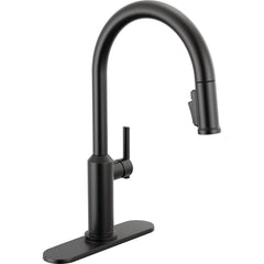 Single Handle Pull-Down Kitchen Faucet in Matte Black | product photo