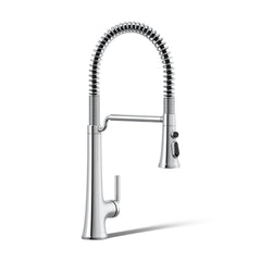 Kohler Tone Single Handle Semi-Professional Pre-Rinse Kitchen Sink Faucet with Three-Function Pull Down Sprayer | product photo