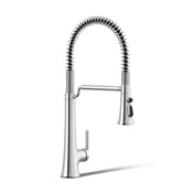 Tone Single Handle Semi-Professional Pre-Rinse Kitchen Sink Faucet with Three-Function Pull Down Sprayer in Polished Chrome