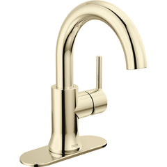 Trinsic Swivel Spout Polished Nickel Bathroom Faucet, Single Hole Bathroom Sink Faucet for Vanity, Push-Pop Drain Assembly, Polished Nickel | product photo