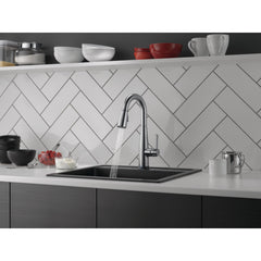 Essa Pull Down Sprayer Touch Bar Faucet, Single Handle Touch Prep Sink Faucet in Arctic Stainless | product photo