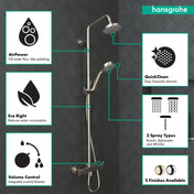 Croma Complete Shower System with Quick Clean in Brushed Nickel