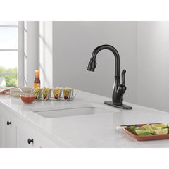 Leland Touch2O Bar / Prep Faucet with Touchless Technology in Matte Black | product photo