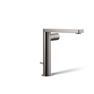 Single-Handle Bathroom Faucet with Drain Assembly in Vibrant Titanium