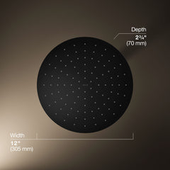 Kohler Contemporary 12" Round Single-Function Rainhead, Round Rain Showerhead, 2.5 Gpm | product photo