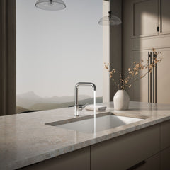 Kohler Purist Single-Hole Kitchen Sink Faucet with 8" Spout in Polished Chrome | product photo