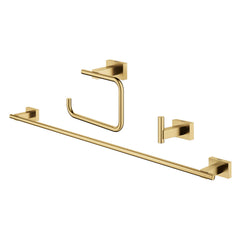 Essentials Cube 3 - Piece Bathroom Hardware Set in Brushed Cool Sunrise | product photo