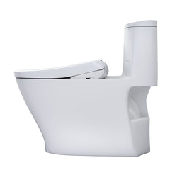 WASHLET 1 GPF Elongated Floor Mounted One-Piece Toilet (Seat Included) without Auto Flush in Cotton | product photo