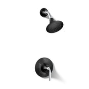 Tone Pressure-Balancing Shower Faucet Trim in Polished Chrome/Matte Black
