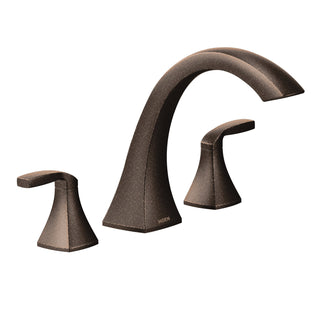 Voss Double Handle Deck Mounted Roman Tub Faucet Trim, Valve Required in Oil Rubbed Bronze