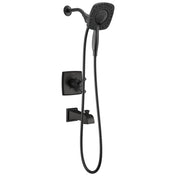 Ashlyn 17 Series Matte Black Dual-Function Shower Faucet Set Trim Kit with In2ition 2-in-1 Dual Shower Head