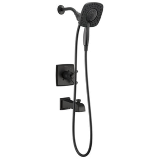 Ashlyn 17 Series Matte Black Dual-Function Shower Faucet Set Trim Kit with In2ition 2-in-1 Dual Shower Head