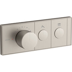 Kohler Anthem Two-Outlet Thermostatic Valve Control Panel With Recessed Push Buttons | product photo