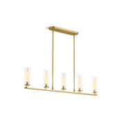 Crue 45 In. Linear Chandelier in Brushed Brass