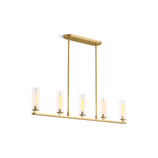 Crue 45 In. Linear Chandelier in Brushed Brass