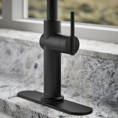 Kohler Crue Single Handle Pull Down Kitchen Faucet with Three-Function Pull Down Sprayer | detail photo