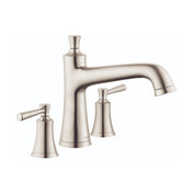 Joleena Double Handle Deck Mounted Roman Tub Faucet Trim with Diverter in Brushed Nickel