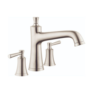 Joleena Double Handle Deck Mounted Roman Tub Faucet Trim with Diverter in Brushed Nickel