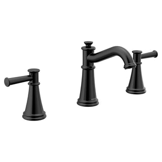 Belfield Two-Handle 8-Inch Widespread Bathroom Faucet Trim Kit, Valve Included in Matte Black