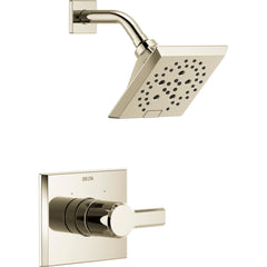 Pivotal Shower Faucet Trim Kit with H2Okinetic Technology in Lumicoat Polished Nickel | product photo