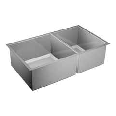 Prep 1600 Series Stainless Steel Undermount 34" x 20" Double Bowl Kitchen Sink | product photo