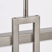 Hardware detail | brushed nickel downrod joint, loop riser and round fasteners