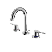 LB Series Two Handle Widespread 1.2 GPM Bathroom Sink Faucet with Drain Assembly, Polished Chrome