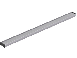 Linear Grid Shower Drain Grate in Bright Silver