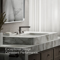 Kohler Composed Widespread Bathroom Faucet with Drain Assembly in Vibrant Titanium | product photo