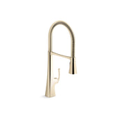 Graze Single-Handle Semi-Professional Kitchen Sink Faucet With 24-5/16-In Spout in French Gold