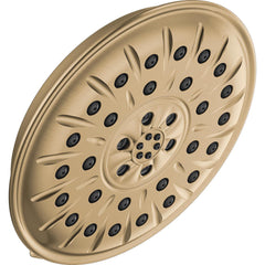 Rain Dual Shower Head with H2Okinetic Technology in Lumicoat Champagne Bronze | product photo