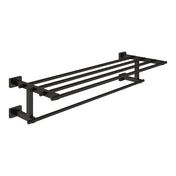 Essentials Cube Wall Mounted Towel Rack in Matte Black