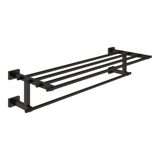 Essentials Cube Wall Mounted Towel Rack in Matte Black